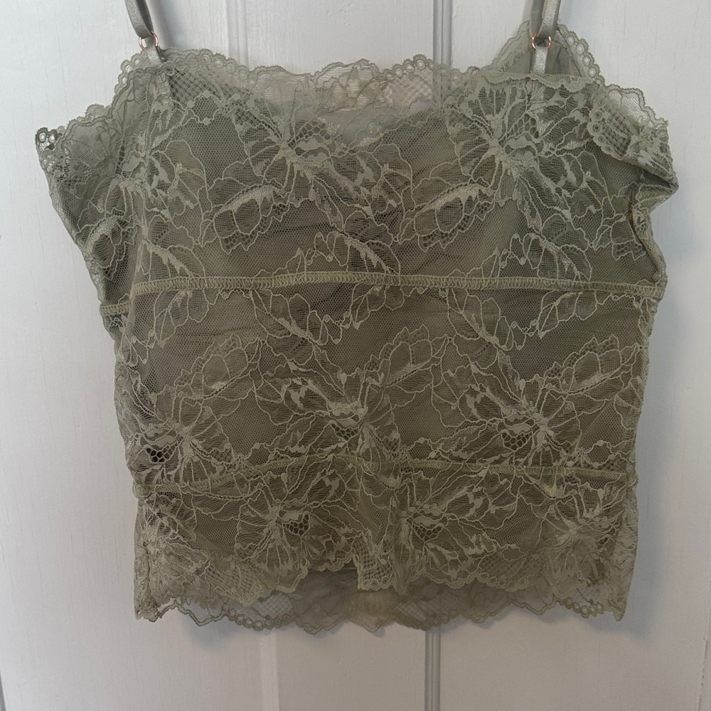 Free people Lace Camisole Top in sage green - Picture 4 of 4